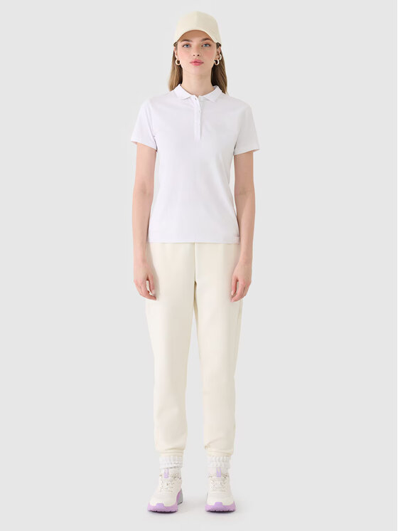 4F 4F Polo 4FWMM00TPTSF514-10S Bianco Slim Fit