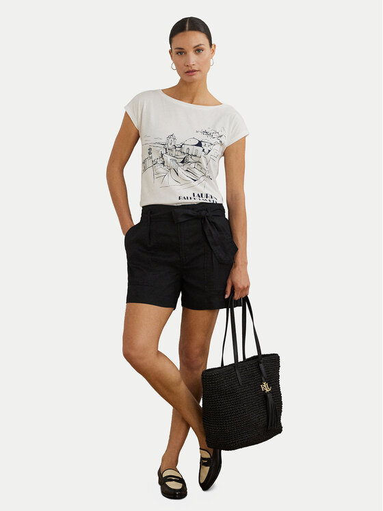 LAUREN RALPH LAUREN LAUREN RALPH LAUREN T-Shirt 200971072002 Bílá Relaxed Fit