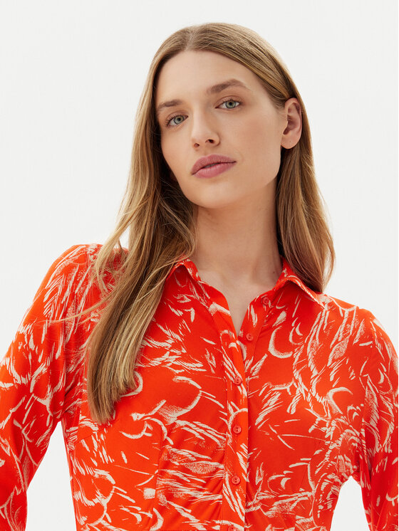 YAS YAS Rochie tip cămașă Savanna 26022663 Portocaliu Loose Fit