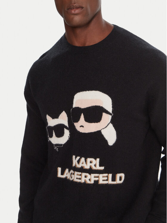 KARL LAGERFELD KARL LAGERFELD Džemper 655030 554306 Crna Regular Fit