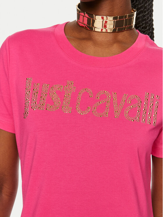 Just Cavalli Just Cavalli Sukienka codzienna 76PAOE04 Różowy Regular Fit