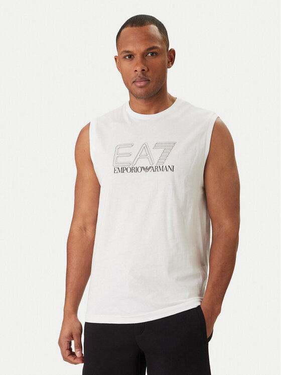 EA7 Emporio Armani Tank top 7M001306 AF10375 U0002 Biela Regular Fit