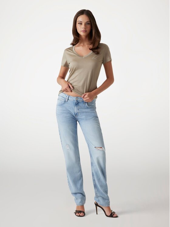 Guess Guess T-Shirt 172819 Beżowy Classic Fit