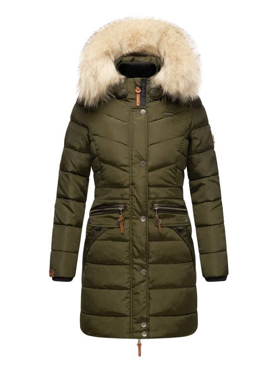 Navahoo Navahoo Kurtka zimowa Paula princess Zielony Casual Fit