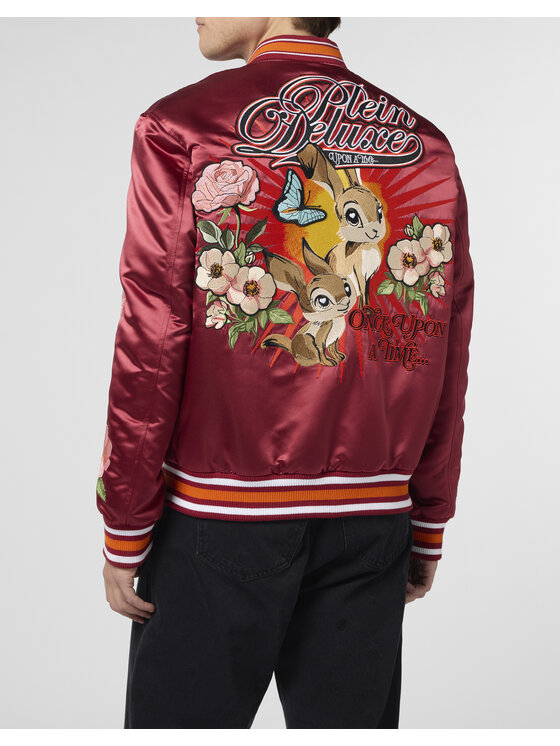 PHILIPP PLEIN PHILIPP PLEIN Kurtka bomber 26063 Bordowy Regular Fit