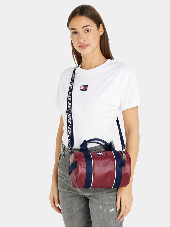 Tommy Jeans Sac main Tjw Heritage Barrel Bag AW0AW15431 Bleu