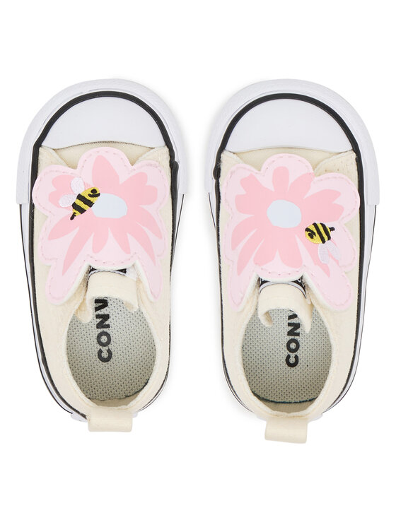 Converse Converse Tornacipő Chuck Taylor All Star One Strap Embroidered Floral Easy On A13452C Ekru