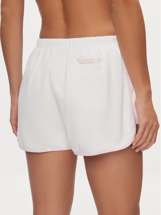 Guess Guess Šortky z materiálu Zoey V4GD05 KC5R0 Bílá Loose Fit