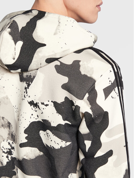 adidas adidas Mikina Camo Series HK2805 Sivá Regular Fit