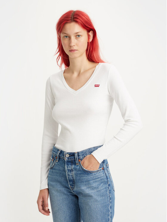Levi's® Levi's® T-krekls Baby Tee A48910001 Balts Slim Fit