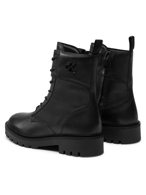 Calvin Klein Jeans Calvin Klein Jeans Traperid Combat Boot Mid Zip Lth In Calf YW0YW01550 Must
