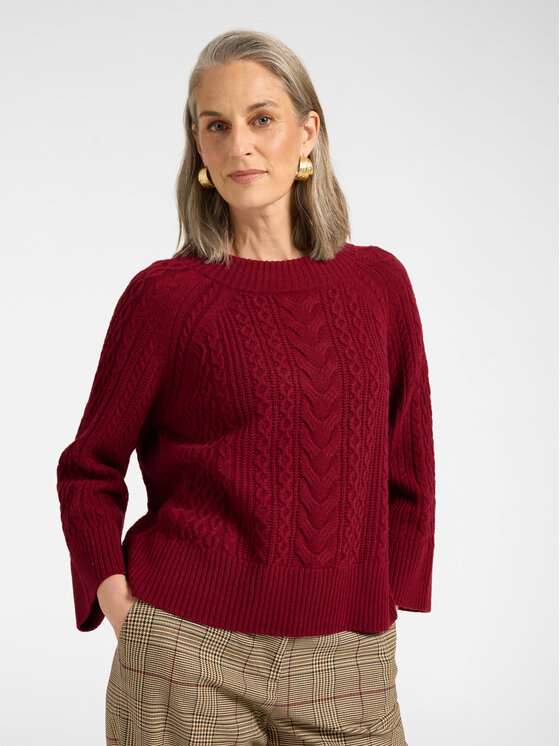 Elena Mirò Elena Mirò Maglione M105Z000873N036 Bordeaux Boxy Fit