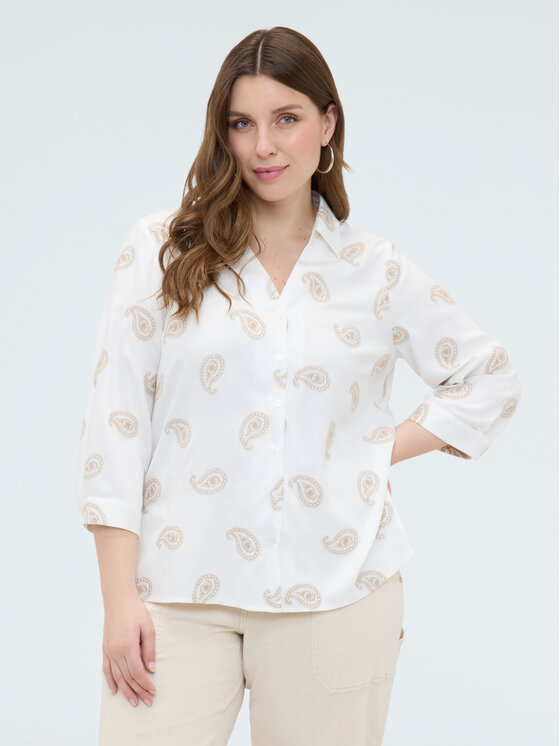 Fiorella Rubino Fiorella Rubino Camicia 5044T001447N011 Bianco Boxy Fit