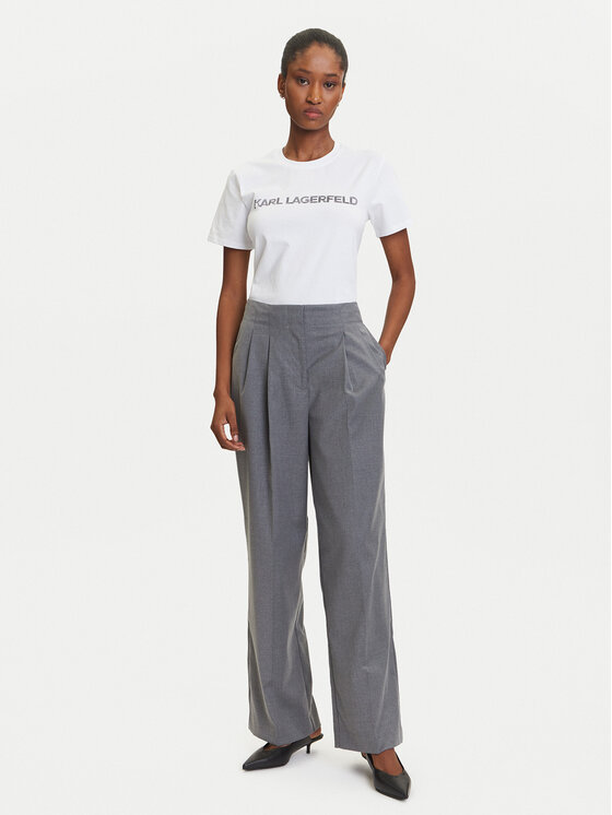 KARL LAGERFELD KARL LAGERFELD T-krekls A3W17102 Balts Regular Fit