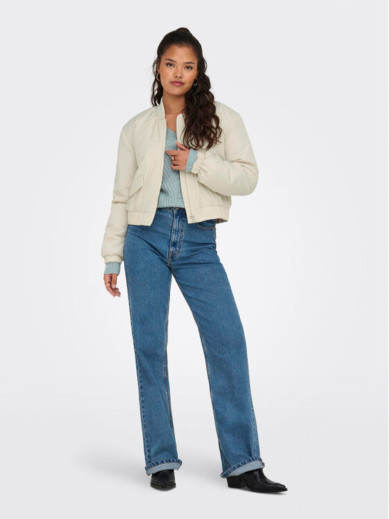 JDY JDY Kurtka bomber Dixie 15317122 Beżowy Regular Fit