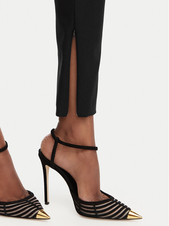 Babylon Babylon Medžiaginės kelnės W E00057 Juoda Slim Fit