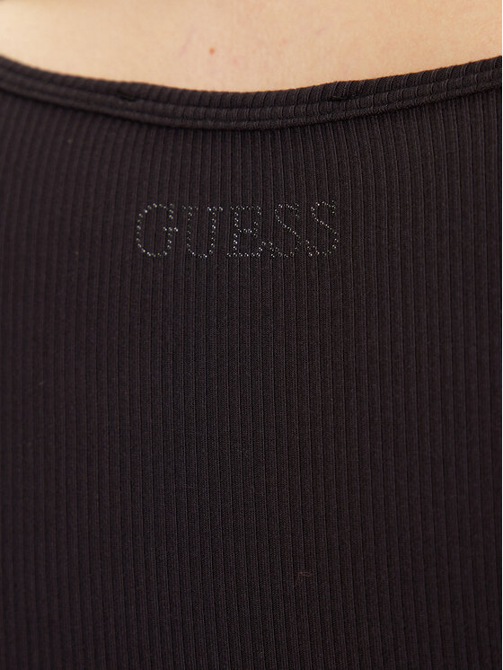 Guess Guess Každodenné šaty O5BK03 KCDA2 Čierna Slim Fit