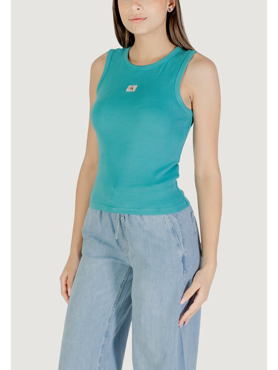 Calvin Klein Jeans Calvin Klein Jeans T-shirt A - WOVEN LABEL 2X2 Blu Casual Fit