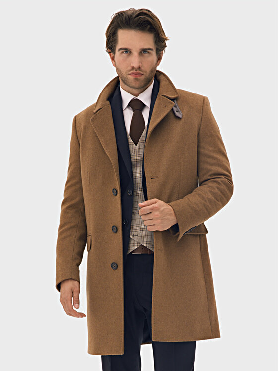 Evenemen Evenemen Płaszcz zimowy FLORESTI Brązowy Slim Fit