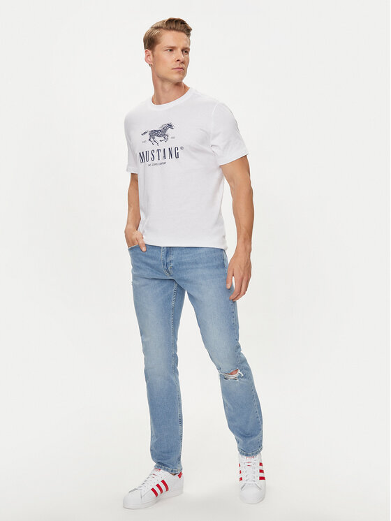 Mustang Mustang Džinsai Oregon 1015125 Mėlyna Slim Fit