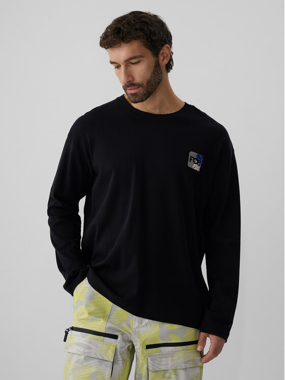 4F 4F Longsleeve FOB Czarny Loose Fit