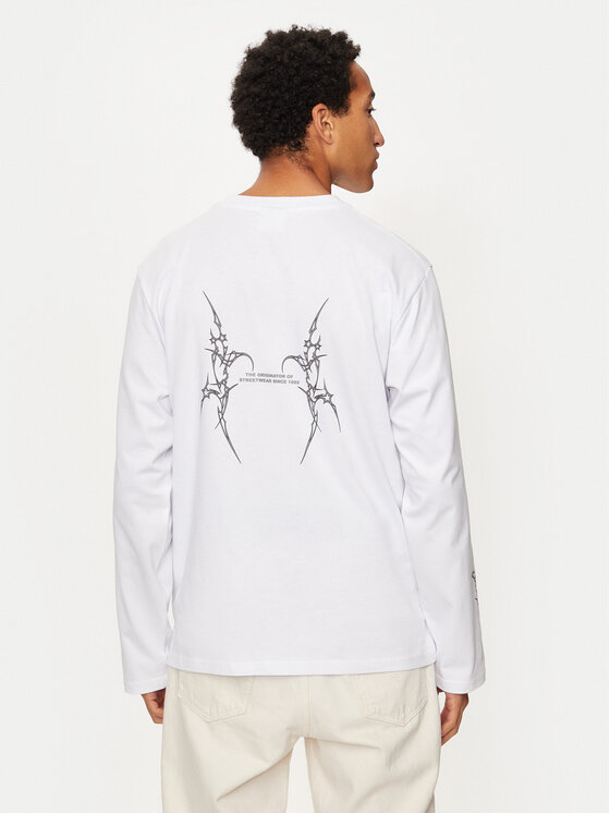 Karl Kani Karl Kani Longsleeve Small Signature Tribal 60240011 Biały Regular Fit