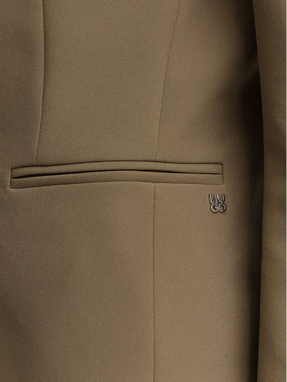 HUGO HUGO Marynarka Agonia-1 50539976 Brązowy jasny Slim Fit