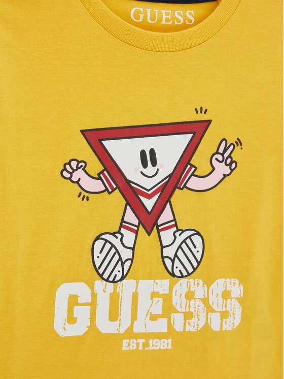 Guess Kids Guess Kids T-Shirt 183053 Žlutá Classic Fit
