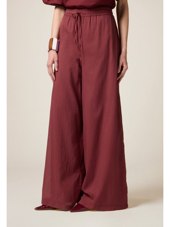 Oltre Oltre Pantaloni di tessuto P712J002419N036 Bordeaux Baggy Fit