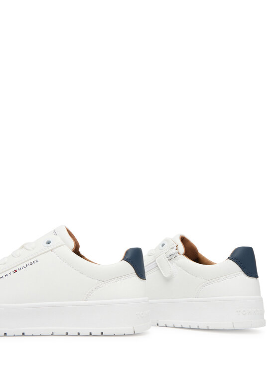 Tommy Hilfiger Tommy Hilfiger Snīkeri Low Cut Lace Up Sneaker T3X9-34091-1355 D Balts