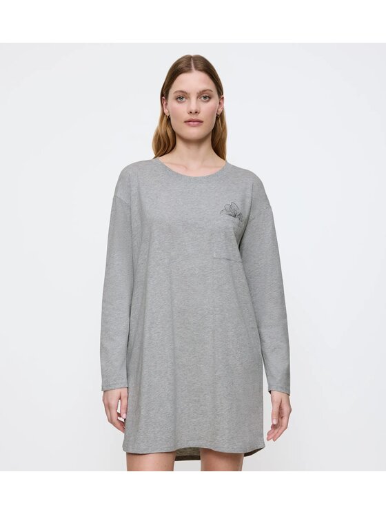 Triumph Triumph Koszula nocna Nightdresses NDK 01 LSL X Szary Regular Fit