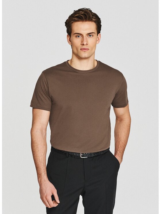 Pako Lorente Pako Lorente T-Shirt P26SF-TT-001 Brązowy Regular Fit