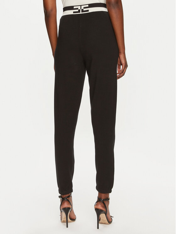 Elisabetta Franchi Elisabetta Franchi Úpletové kalhoty KP-62S-46E2-V330 Černá Regular Fit