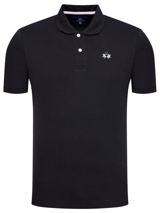 La Martina La Martina Polo majica BPMP01 PK031 Črna Regular Fit