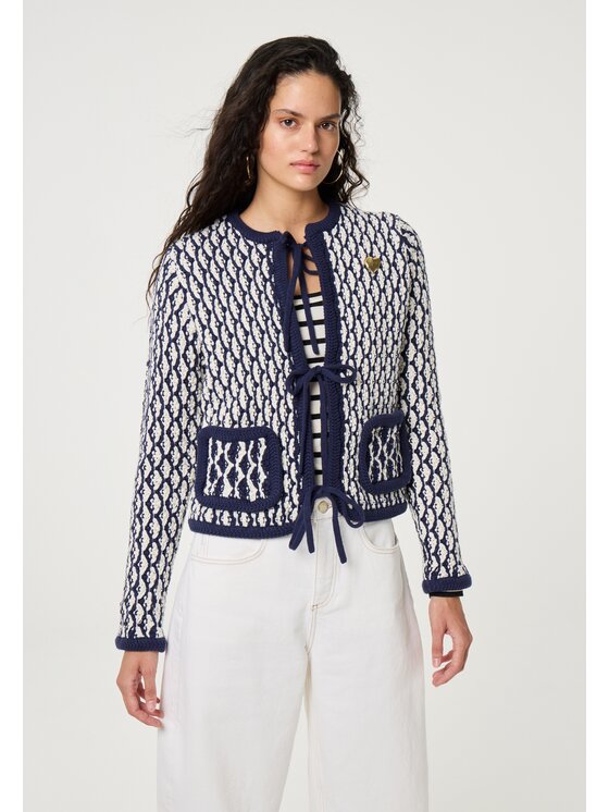 Fabienne Chapot Fabienne Chapot Kardigan 6045-1778-177 Beżowy Loose Fit