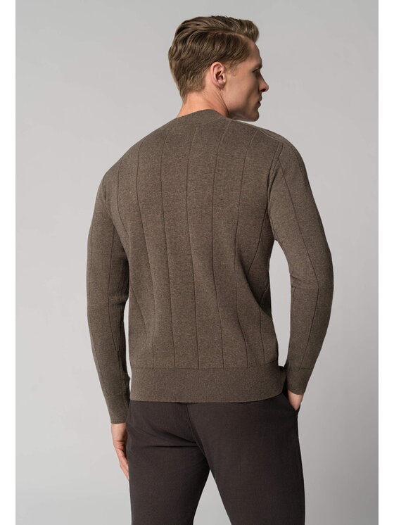 Volcano Volcano Sweter S-KING Brązowy Regular Fit