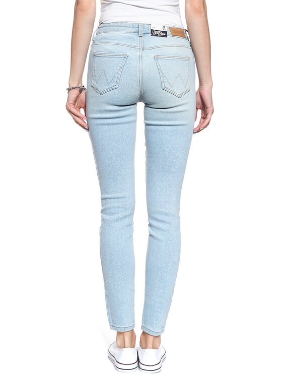 Wrangler Wrangler Jeansy SKINNY Niebieski Skinny Fit