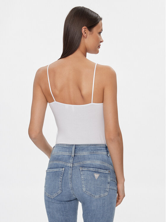 Guess Guess Боди Carrie O2GM12 KBBU1 Бял Slim Fit