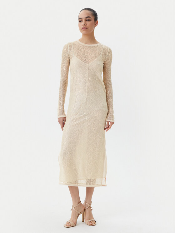 PINKO PINKO Rochie cocktail 104709 A2EX Bej Regular Fit