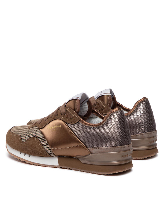 Pepe Jeans Pepe Jeans Sneakersy London W Sequins PLS31382 Brązowy