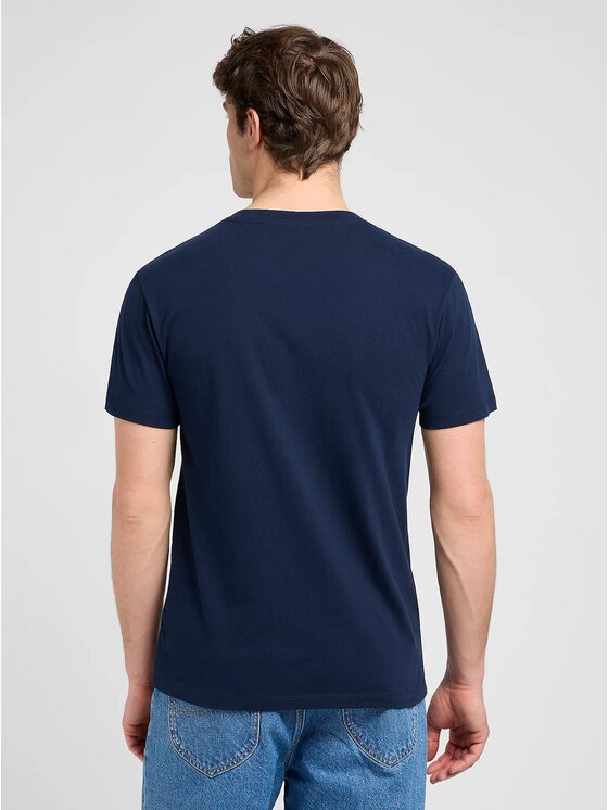 Lee Lee T-Shirt ULTIMATE POCKET TEE Niebieski Comfort Fit