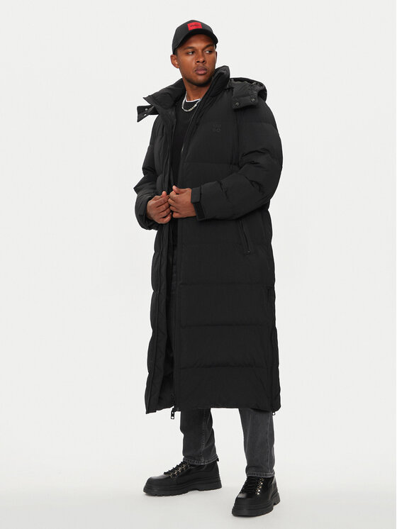 HUGO HUGO Зимове пальто Mikky2441 50521626 Чорний Regular Fit