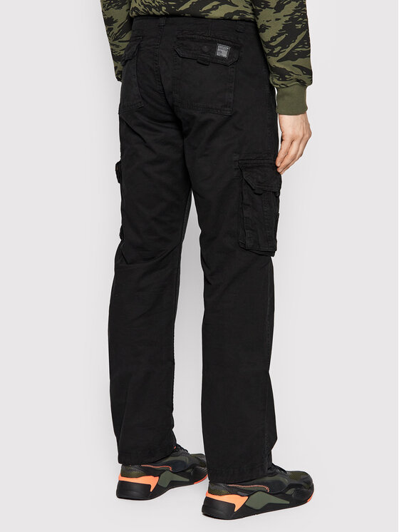 Alpha Industries Alpha Industries Hlače Jet 101212 Crna Straight Fit