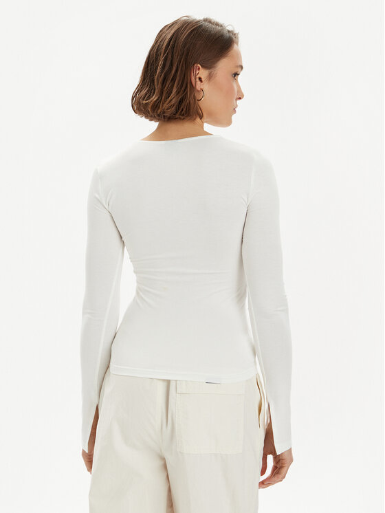 Gina Tricot Gina Tricot Μπλουζάκι 20789 Λευκό Slim Fit