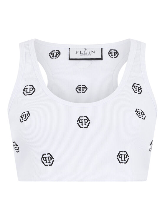 PHILIPP PLEIN PHILIPP PLEIN Koszulka techniczna 29696 Biały Jogger Fit