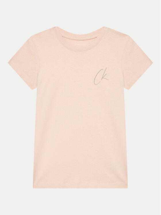 Calvin Klein Jeans Calvin Klein Jeans Marškinėliai Signage IG0IG02624 Rožinė Slim Fit