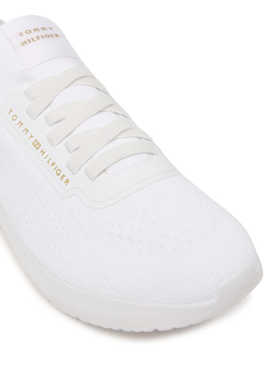 Tommy Hilfiger Tommy Hilfiger Sneakersy Knit Extralight Runner FW0FW09112 Biela