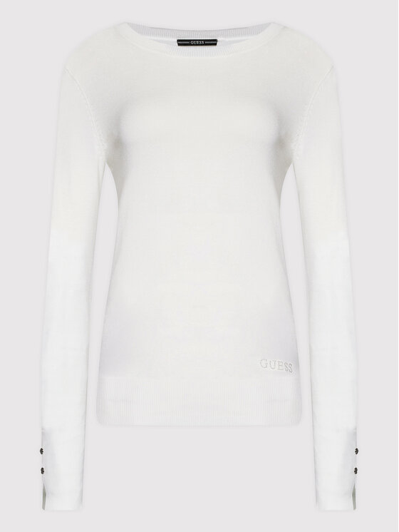 Guess Guess Pulover Elinor W2YR30 Z2V62 Alb Regular Fit