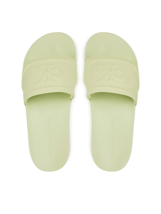 Calvin Klein Jeans Calvin Klein Jeans Klapki Slide Pu Hf Mg YW0YW01879 Zielony
