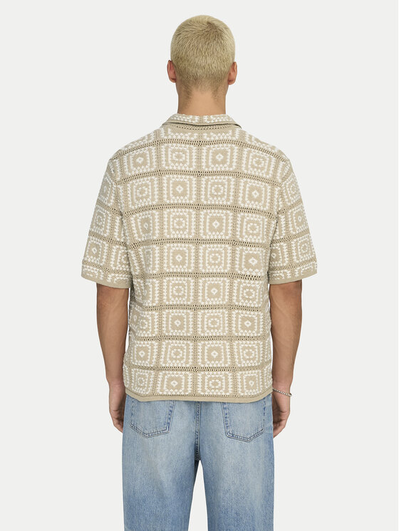 Only & Sons Only & Sons Koszula Bart 22033329 Beżowy Relaxed Fit